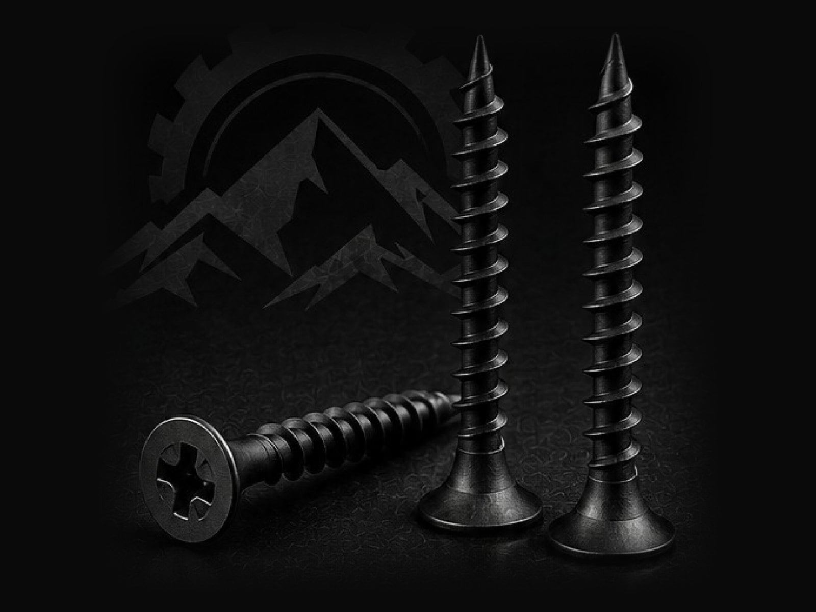 Black phosphated bugle head drywall screws